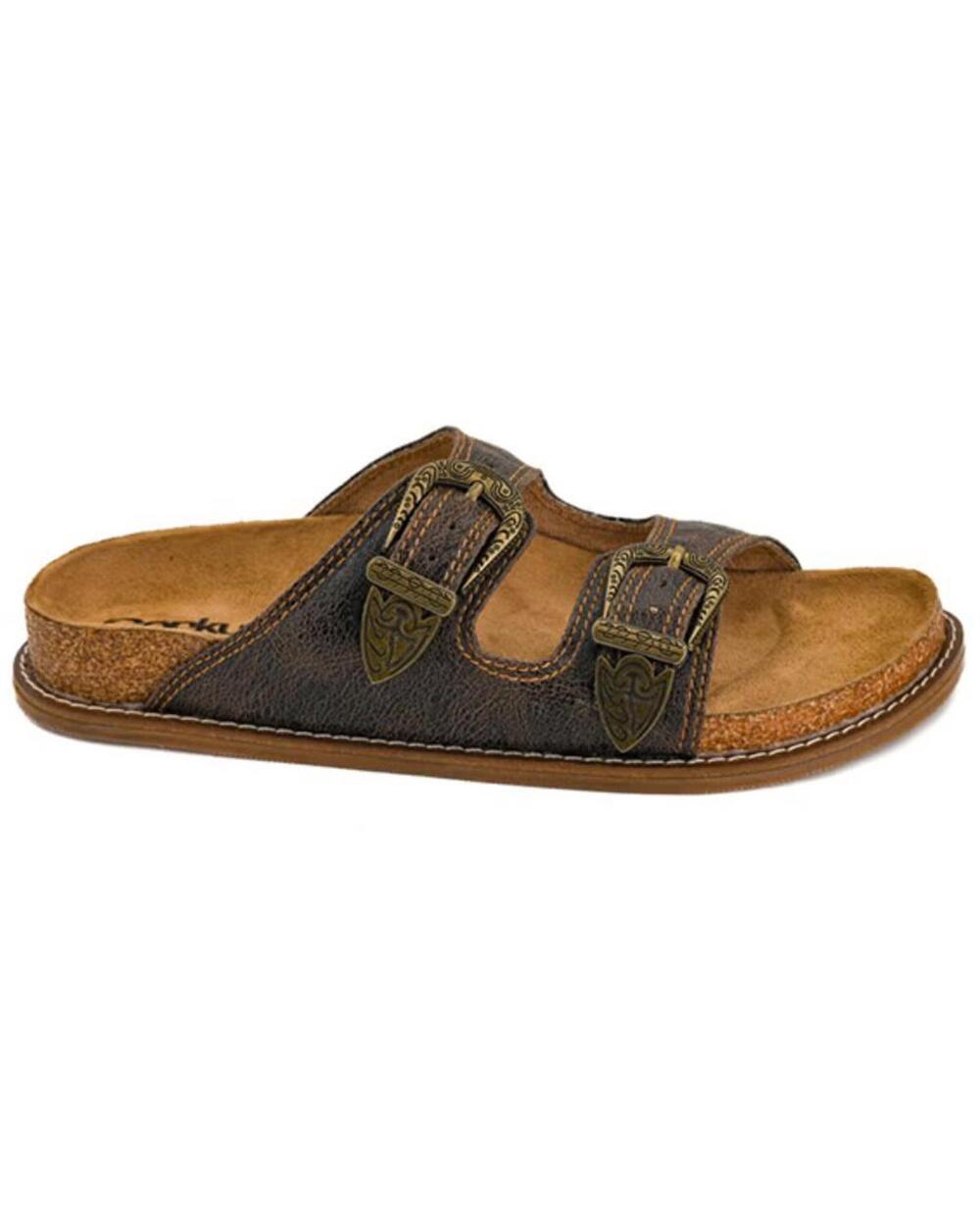 NEW CORKYS FOOTWEAR women's atta girl sandals in espresso crinkle